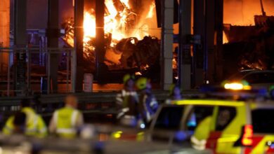 Luton Airport fire