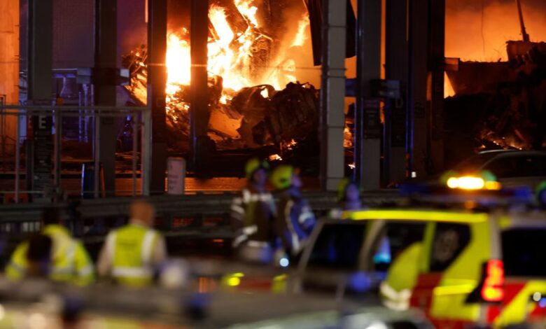 Luton Airport fire