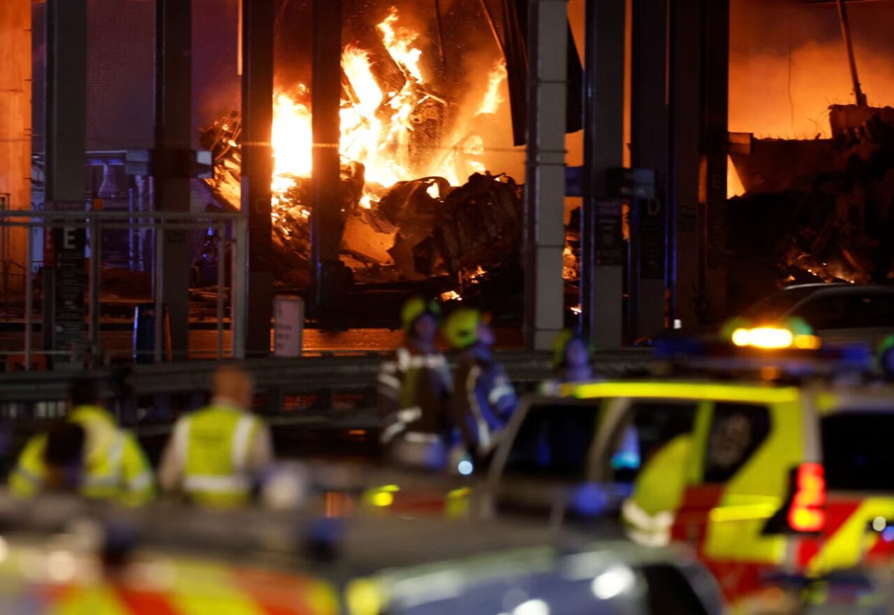 Luton Airport fire
